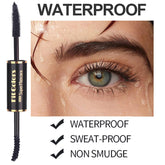 Mascara Brown Black, Waterproof Mascara Black Volume and Length, Smudge Proof Mascara, Dual-Ended Voluming Mascara Brown, Waterproof Lash Mascara for Women Girl